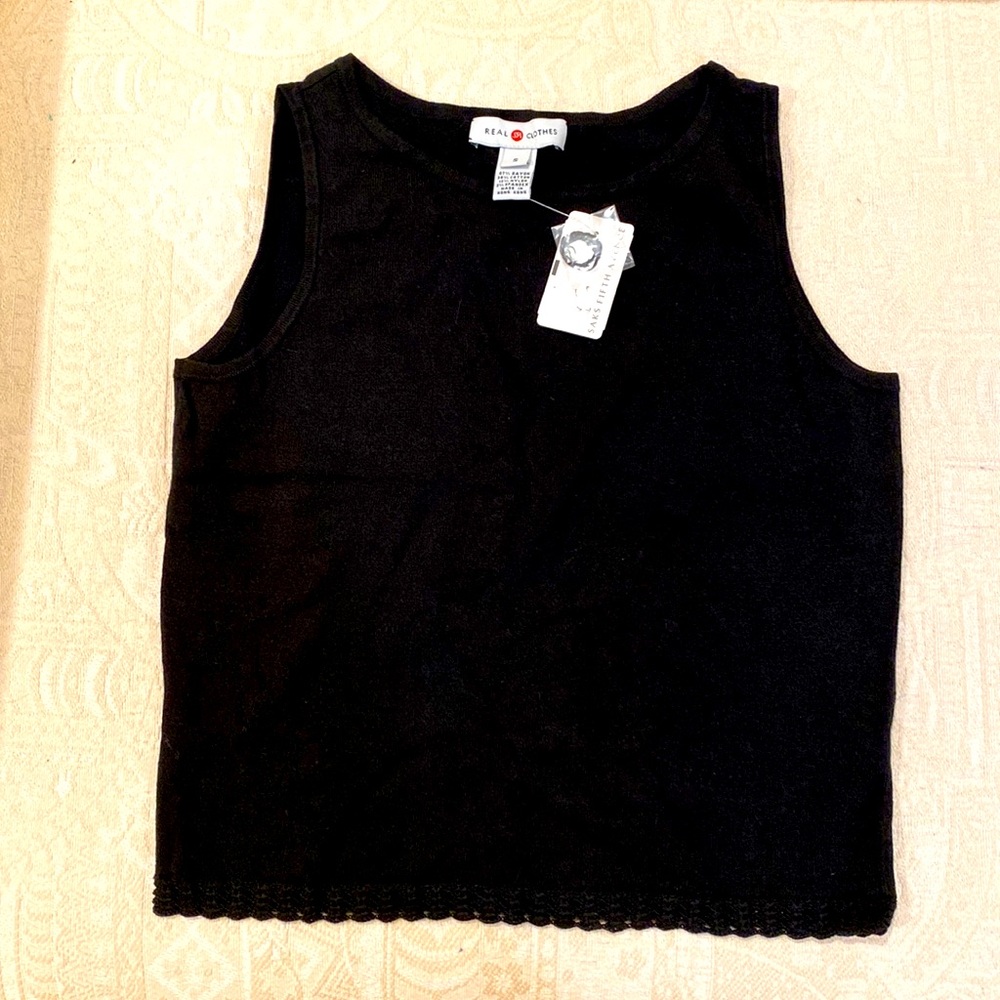 NWT.  Real Clothes Black Tank